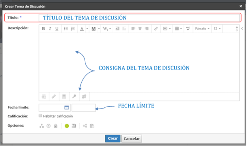 crear foro
